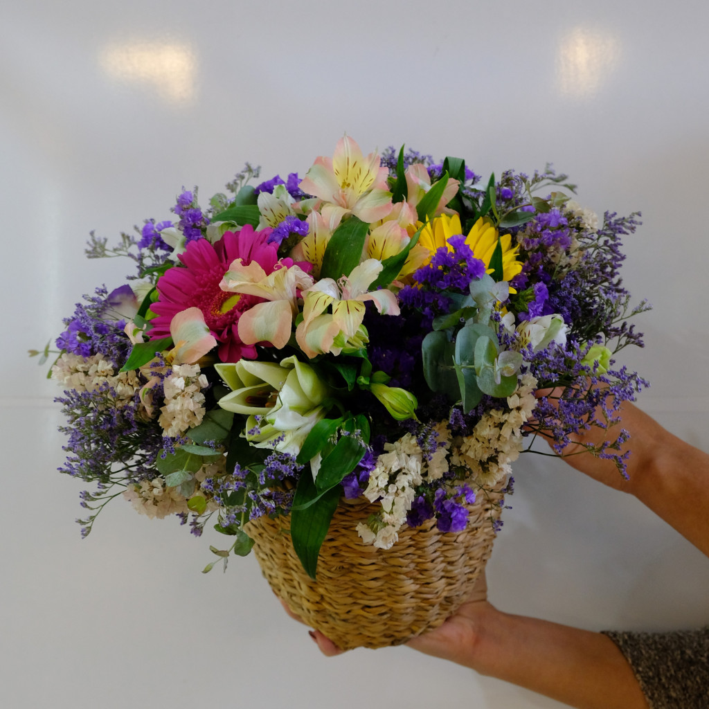 “Summer” Basket Bouquet