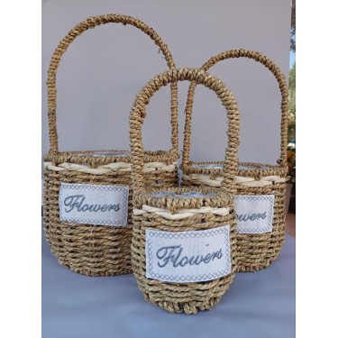 Wicker basket circular