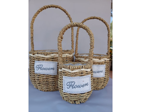 Wicker basket circular