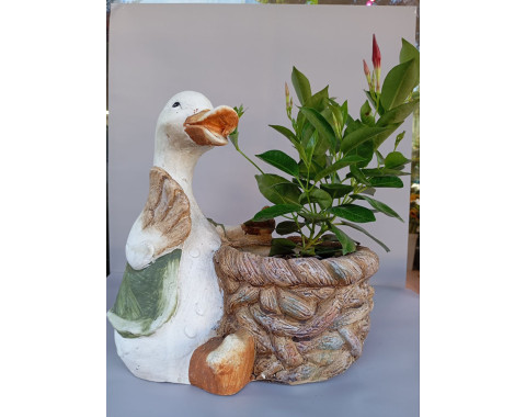 Goose Flower Pot with Basket