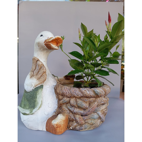 Goose Flower Pot with Basket